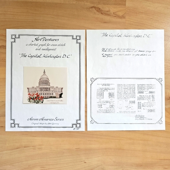 Cross Stitch Chart "The White House" & "The Capitol" Patriotic - Picture 4 of 5